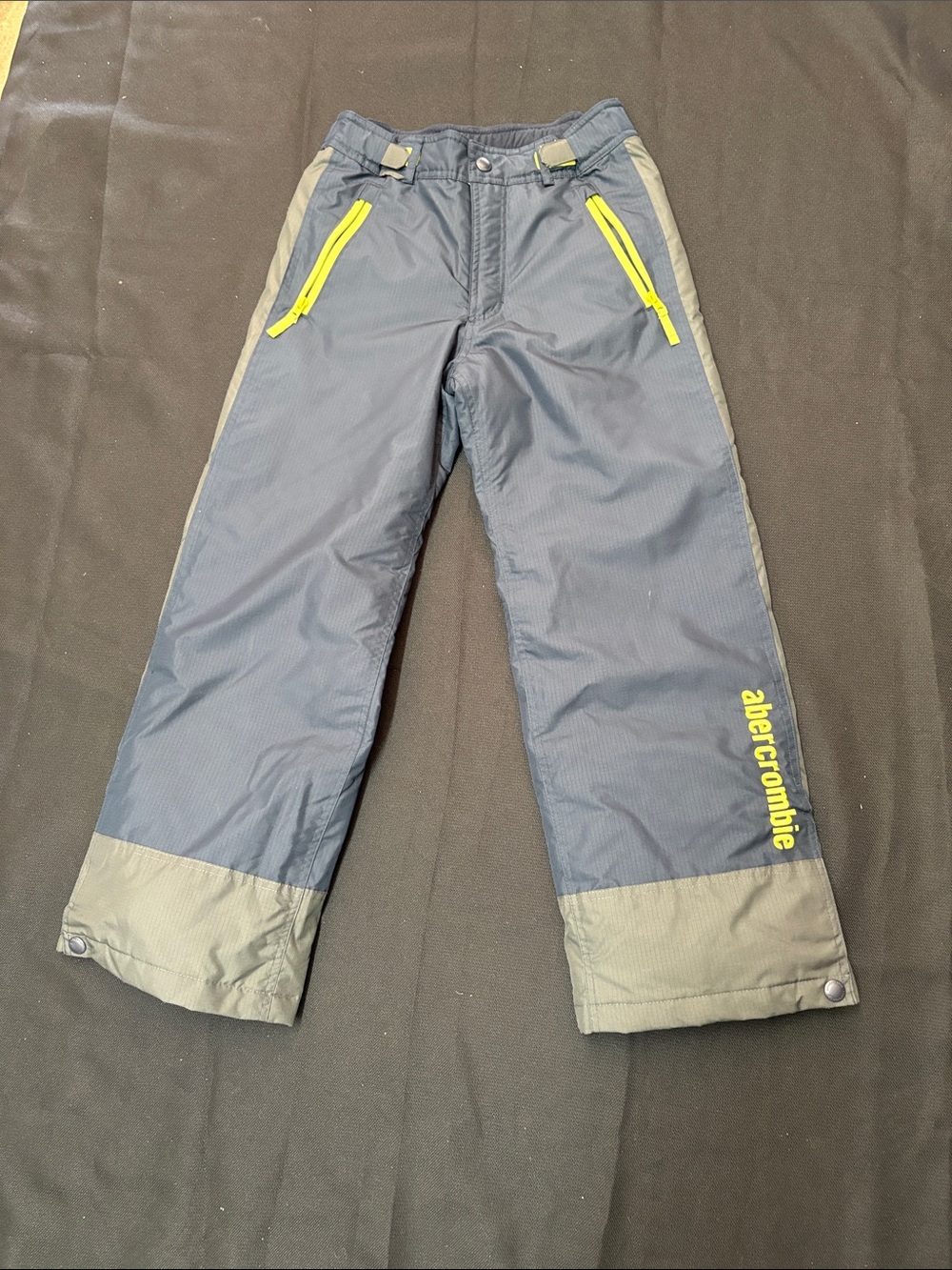 Abercrombie & Fitch Navy Snow Pants with Green  Accents